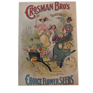SOLD. Vintage, Advertising, Grossman Bro’s, Flower Seed Postcard, Sandy